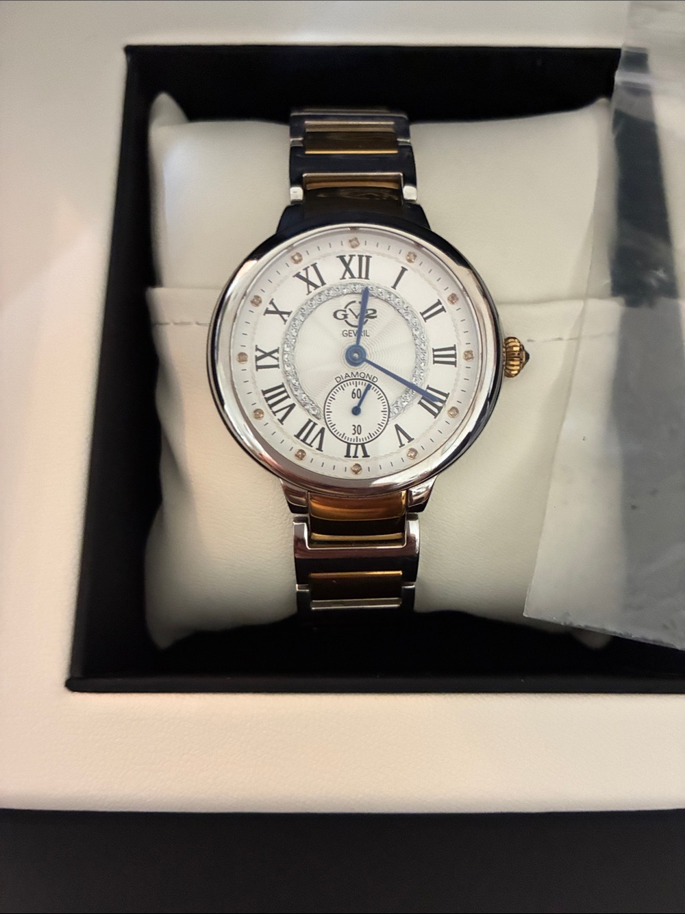 Gevril G-2  Two-Tone Gold and Silver Roman Numeral Watch